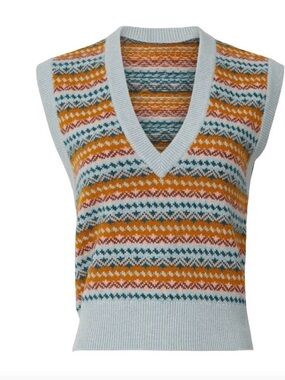 VERONICA BEARD Helenika Sweater Vest in Multi - Size XL